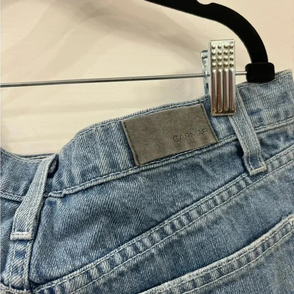 Carmar Distressed Denim High Rise Jean Shorts Sz 27 - Picture 13 of 15